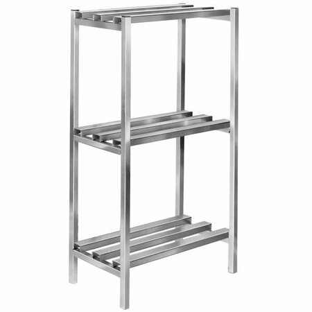 CHANNEL DR2436-3 36'' x 24'' x 64'' Three Shelf Aluminum Dunnage Shelving Unit - 2500 lb. Capacity 240DR24363